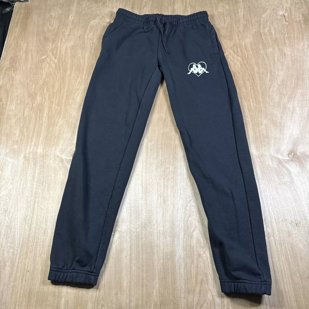 Kappa Mens Black Drawstring Sweatpants Joggers Size Large